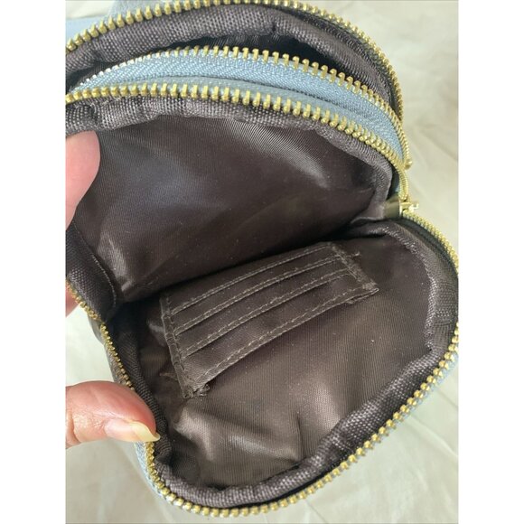 INICAT Un Jour De Chance Crossbody Sling Small Blue Purse Vegan Leather Bag - Picture 7 of 7